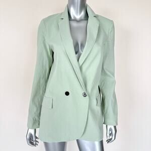 Theory women light green jacket size 4 US Retail 390$